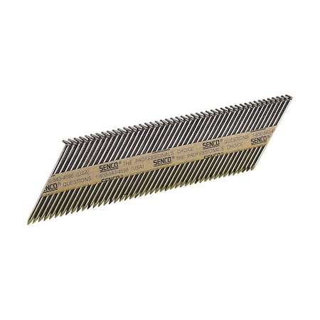 Senco Collated Framing Nail, 2-3/8 in L, 13 ga, Bright, Clipped Head, 34 Degrees GE24APBX